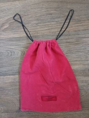 Valentino Garavani Red Flannel Drawstring Dust Bag. 